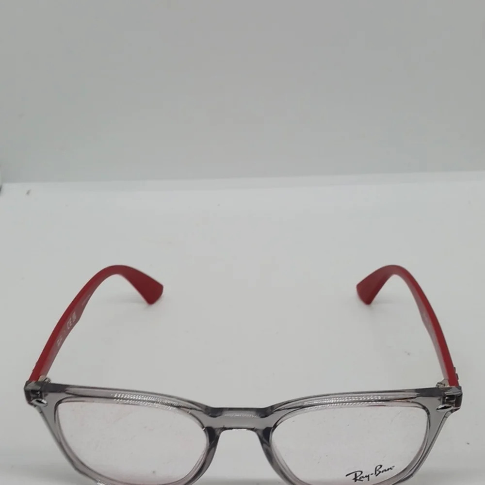 NWT KIDS RAY-BAN EYEGLASS FRAMES 1601 CLEAR RED - Picture 4 of 5